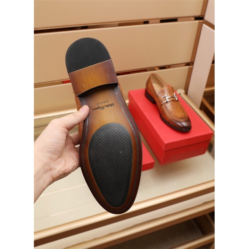 Replica Salvatore Ferragamo Leather Shoes For Men #943356 $82.00 USD for Wholesale