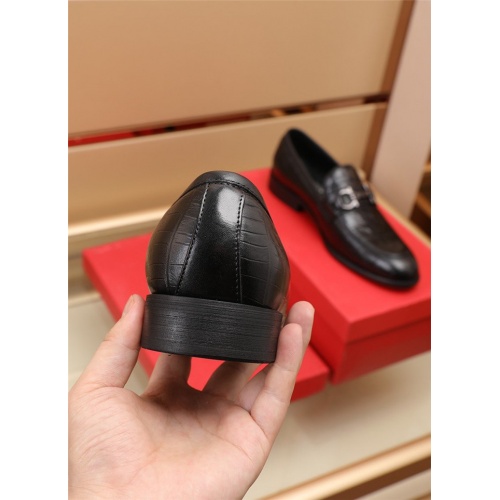 Replica Salvatore Ferragamo Leather Shoes For Men #943358 $82.00 USD for Wholesale