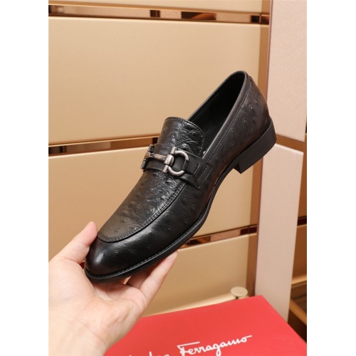 Replica Salvatore Ferragamo Leather Shoes For Men #943359 $82.00 USD for Wholesale