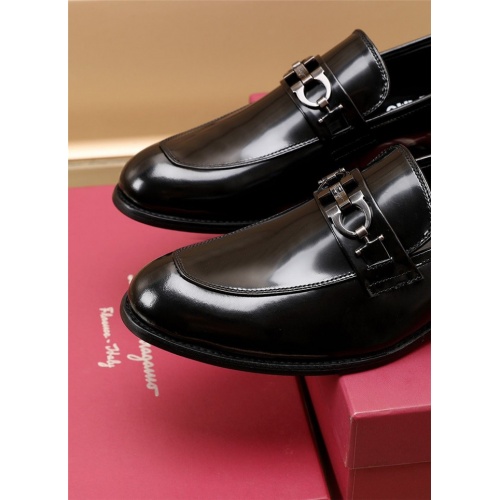 Replica Salvatore Ferragamo Leather Shoes For Men #943363 $85.00 USD for Wholesale