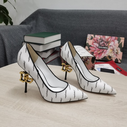 Dolce &amp; Gabbana D&amp;G High-Heeled Shoes For Women #943480 $145.00 USD, Wholesale Replica Dolce &amp; Gabbana D&amp;G High-Heeled Shoes