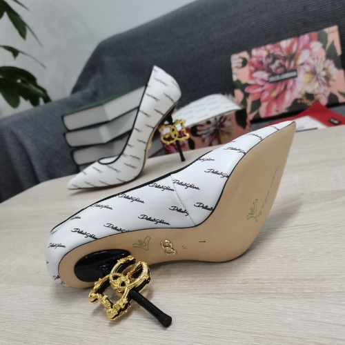 Replica Dolce & Gabbana D&G High-Heeled Shoes For Women #943480 $145.00 USD for Wholesale