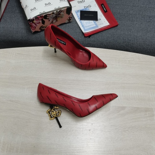 Replica Dolce & Gabbana D&G High-Heeled Shoes For Women #943481 $145.00 USD for Wholesale