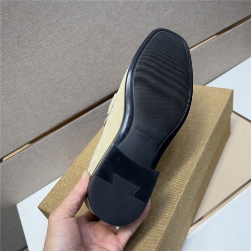 Replica Salvatore Ferragamo Leather Shoes For Men #943605 $108.00 USD for Wholesale