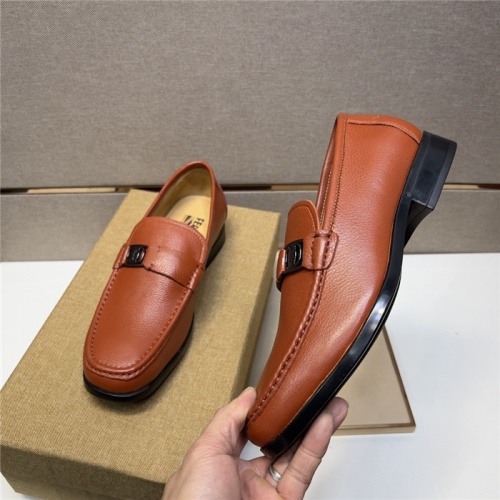 Replica Salvatore Ferragamo Leather Shoes For Men #943609 $108.00 USD for Wholesale