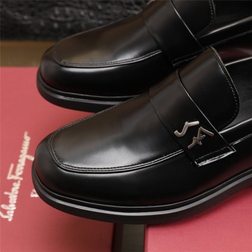 Replica Salvatore Ferragamo Leather Shoes For Men #943617 $92.00 USD for Wholesale