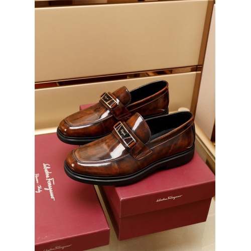 Salvatore Ferragamo Leather Shoes For Men #943618 $92.00 USD, Wholesale Replica Salvatore Ferragamo Leather Shoes