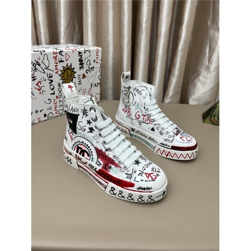 Replica Dolce & Gabbana D&G High Top Shoes For Men #944000 $108.00 USD for Wholesale