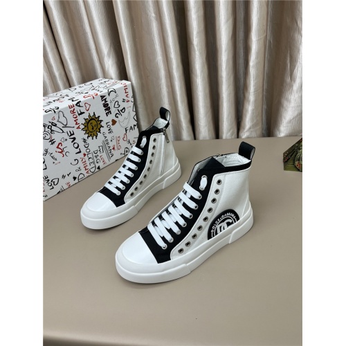 Dolce &amp; Gabbana D&amp;G High Top Shoes For Women #944014 $100.00 USD, Wholesale Replica Dolce &amp; Gabbana D&amp;G High Top Shoes