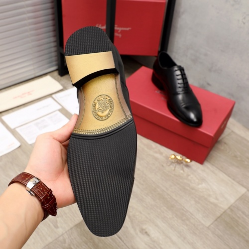 Replica Salvatore Ferragamo Leather Shoes For Men #944475 $88.00 USD for Wholesale
