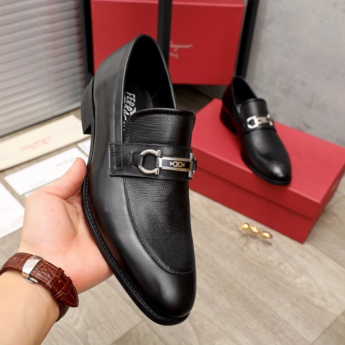 Replica Salvatore Ferragamo Leather Shoes For Men #944476 $88.00 USD for Wholesale