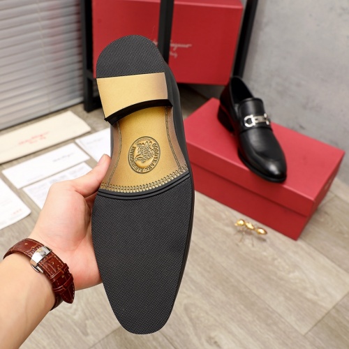 Replica Salvatore Ferragamo Leather Shoes For Men #944476 $88.00 USD for Wholesale