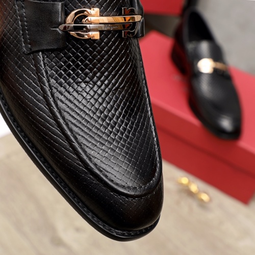 Replica Salvatore Ferragamo Leather Shoes For Men #944477 $88.00 USD for Wholesale