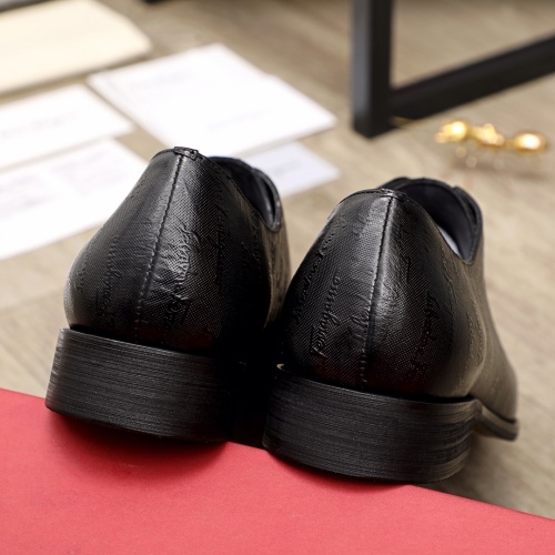 Replica Salvatore Ferragamo Leather Shoes For Men #944479 $88.00 USD for Wholesale