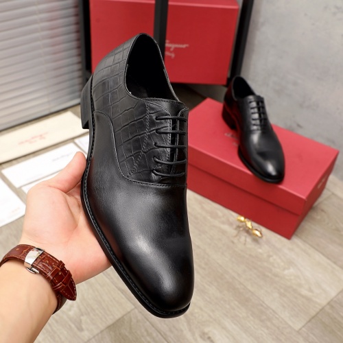 Replica Salvatore Ferragamo Leather Shoes For Men #944480 $88.00 USD for Wholesale