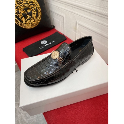 Replica Versace Leather Shoes For Men #944554 $98.00 USD for Wholesale