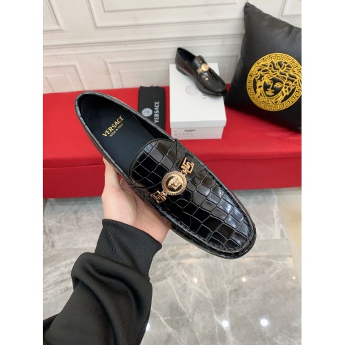 Replica Versace Leather Shoes For Men #944554 $98.00 USD for Wholesale