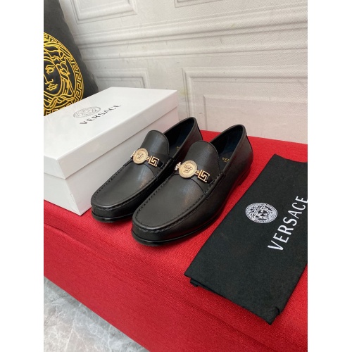 Replica Versace Leather Shoes For Men #944555 $98.00 USD for Wholesale
