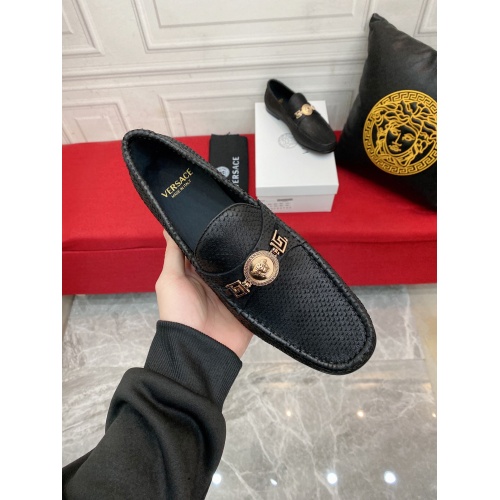 Replica Versace Leather Shoes For Men #944556 $98.00 USD for Wholesale