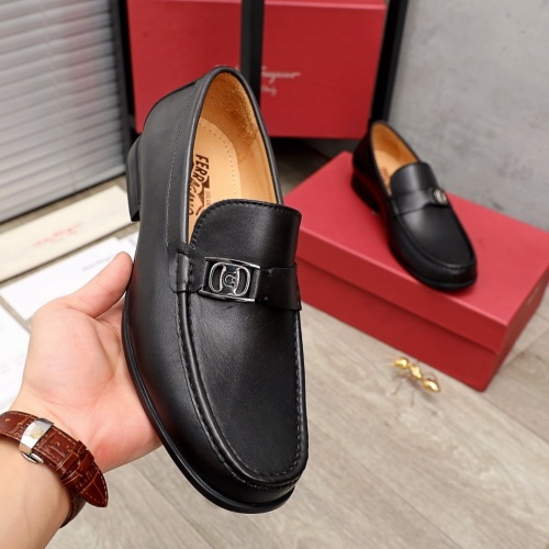 Replica Ferragamo Leather Shoes For Men #945392 $85.00 USD for Wholesale