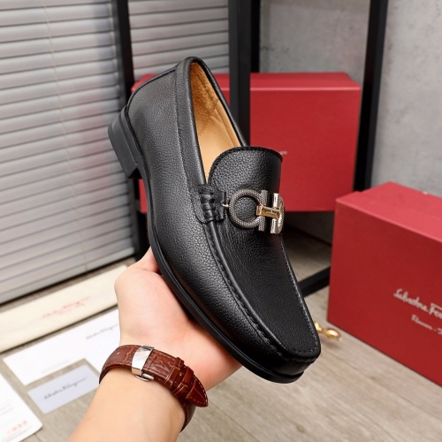 Replica Ferragamo Leather Shoes For Men #945395 $85.00 USD for Wholesale