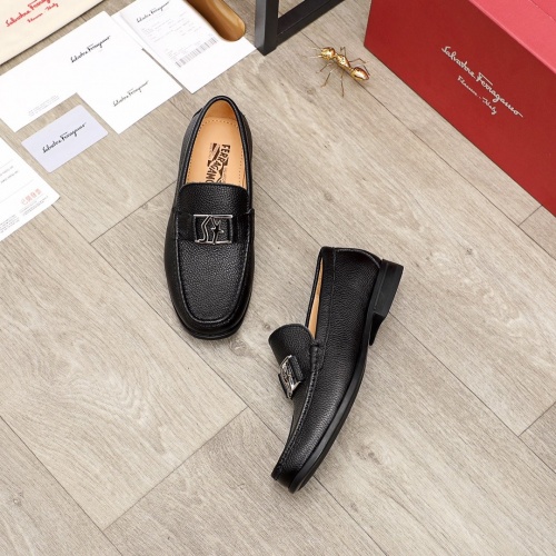Replica Ferragamo Leather Shoes For Men #945397 $85.00 USD for Wholesale