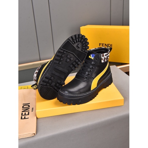 Replica Fendi High Tops Casual Shoes For Men #945605 $82.00 USD for Wholesale
