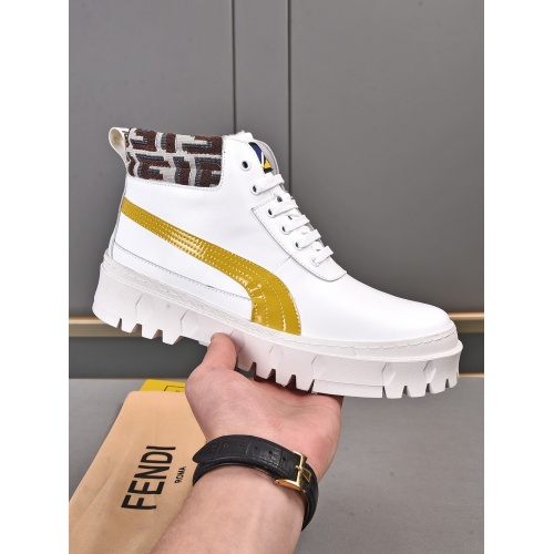 Replica Fendi High Tops Casual Shoes For Men #945606 $82.00 USD for Wholesale