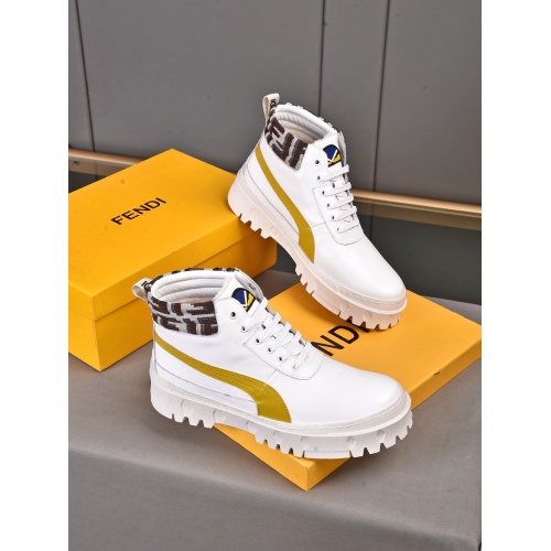 Replica Fendi High Tops Casual Shoes For Men #945606 $82.00 USD for Wholesale
