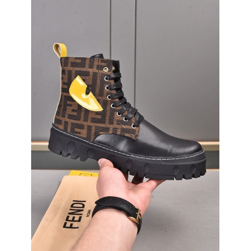 Replica Fendi High Tops Casual Shoes For Men #945607 $82.00 USD for Wholesale