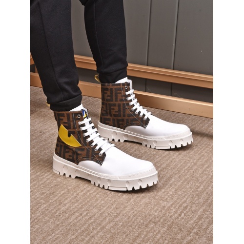 Fendi High Tops Casual Shoes For Men #945608 $82.00 USD, Wholesale Replica Fendi High Tops Casual Shoes