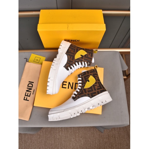 Replica Fendi High Tops Casual Shoes For Men #945608 $82.00 USD for Wholesale