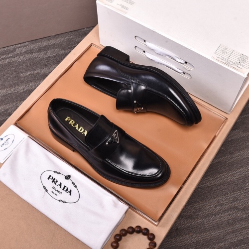 Replica Prada Leather Shoes For Men #945627 $122.00 USD for Wholesale