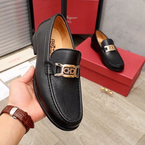 Replica Ferragamo Leather Shoes For Men #945706 $85.00 USD for Wholesale