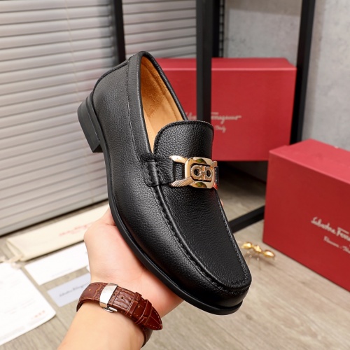 Replica Ferragamo Leather Shoes For Men #945706 $85.00 USD for Wholesale