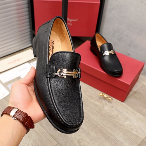 Replica Ferragamo Leather Shoes For Men #945707 $85.00 USD for Wholesale