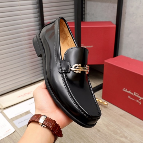Replica Ferragamo Leather Shoes For Men #945708 $85.00 USD for Wholesale