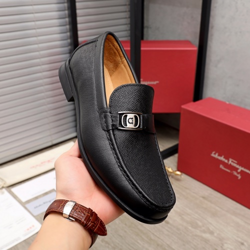 Replica Ferragamo Leather Shoes For Men #945714 $85.00 USD for Wholesale
