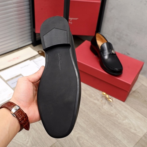 Replica Ferragamo Leather Shoes For Men #945715 $85.00 USD for Wholesale