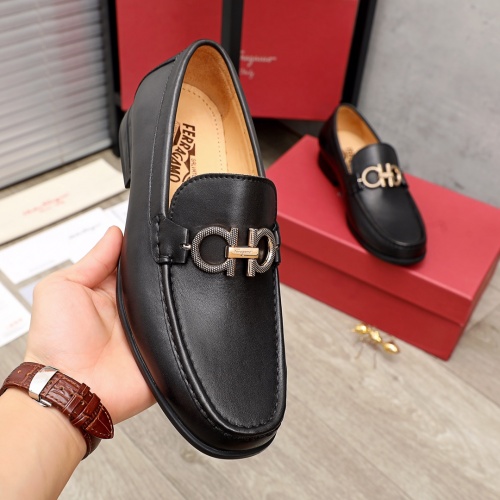 Replica Ferragamo Leather Shoes For Men #945716 $85.00 USD for Wholesale