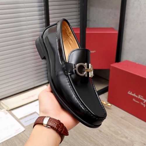 Replica Ferragamo Leather Shoes For Men #945717 $85.00 USD for Wholesale