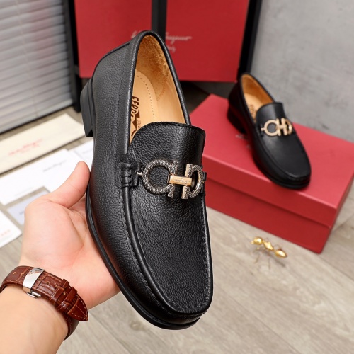 Replica Ferragamo Leather Shoes For Men #945722 $85.00 USD for Wholesale