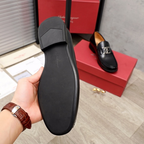 Replica Ferragamo Leather Shoes For Men #945723 $85.00 USD for Wholesale