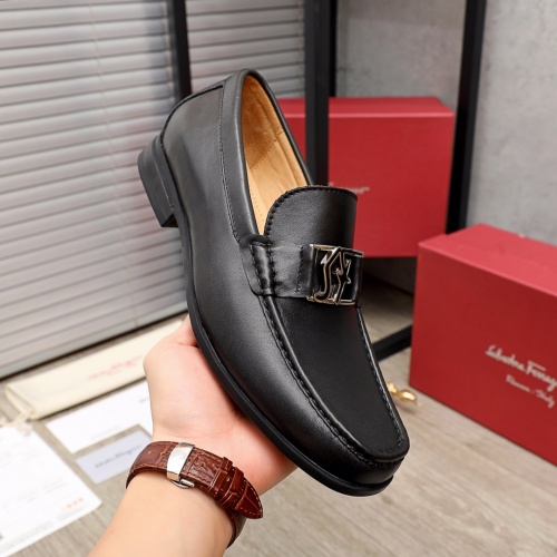 Replica Ferragamo Leather Shoes For Men #945724 $85.00 USD for Wholesale