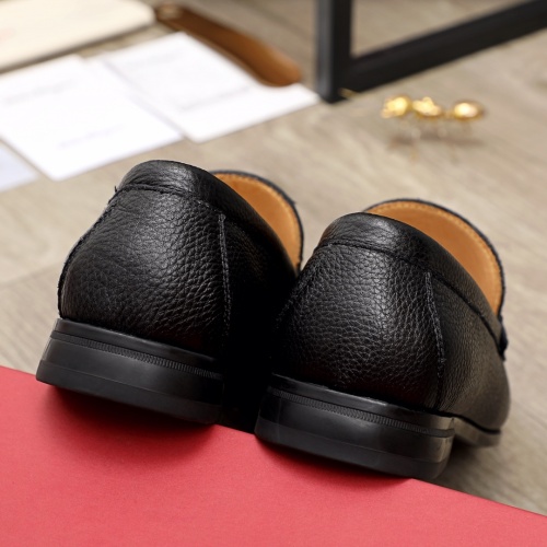 Replica Ferragamo Leather Shoes For Men #945725 $85.00 USD for Wholesale
