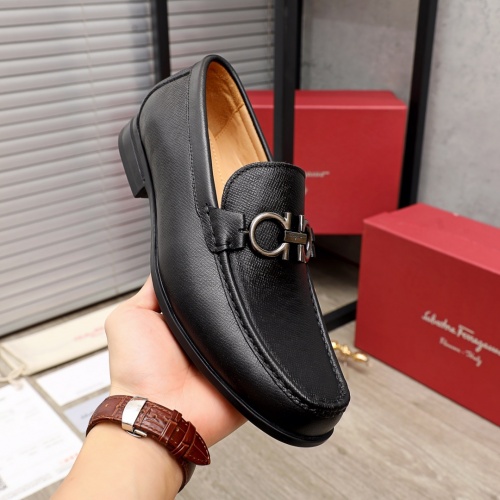 Replica Ferragamo Leather Shoes For Men #945750 $85.00 USD for Wholesale