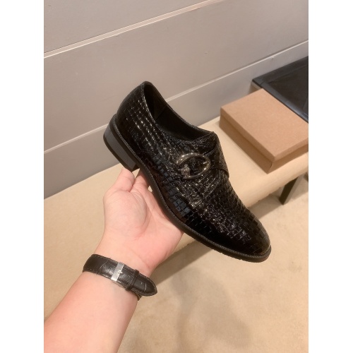 Versace Leather Shoes For Men #945773 $78.00 USD, Wholesale Replica Versace Leather Shoes