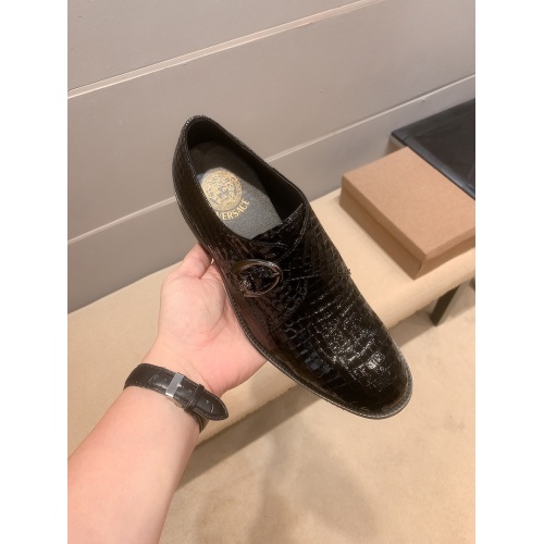 Replica Versace Leather Shoes For Men #945773 $78.00 USD for Wholesale