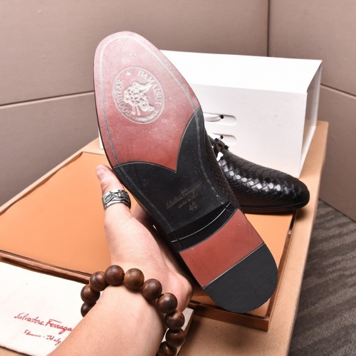 Replica Ferragamo Leather Shoes For Men #945829 $98.00 USD for Wholesale