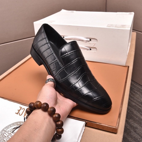 Replica Versace Leather Shoes For Men #945832 $98.00 USD for Wholesale